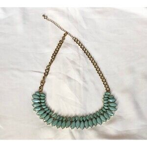 Mint Green Marquise Statement Necklace